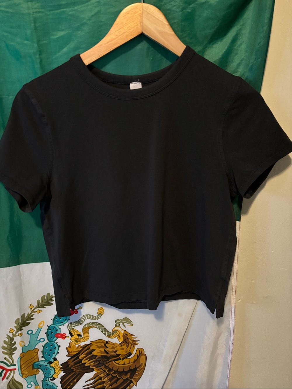 lululemon athletica Black Short-Sleeve Crop Tee
